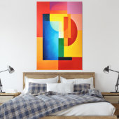 Vibrant Geometry Leinwanddruck (Insitu (Schlafzimmer))