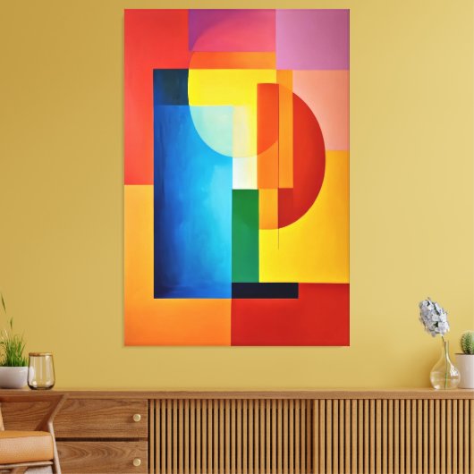 Vibrant Geometry Leinwanddruck (Insitu (Wohnzimmer))