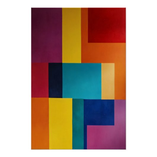 Vibrant Geometry Poster (Vorderseite)