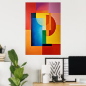 Vibrant Geometry Poster (Heimbüro)