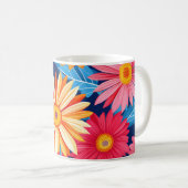 Vibrant Gerbera Daisies Blume Pflanze Kaffeetasse (VorderseiteRechts)