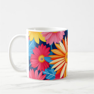 Vibrant Gerbera Daisies Blume Pflanze Kaffeetasse