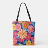 Vibrant Gerbera Daisies Blume Pflanze Tasche (Rückseite)