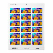 Vibrant Gerbera Daisy Bouquet Adressaufkleber (Vorne)