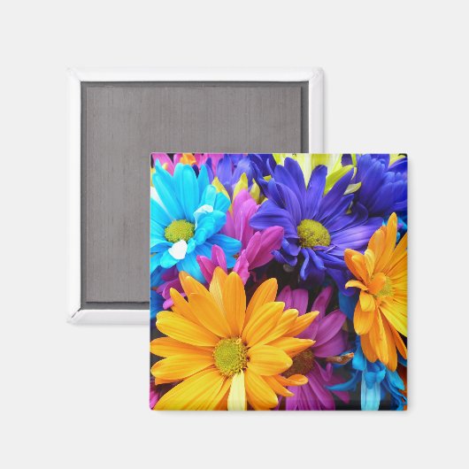 Vibrant Gerbera Daisy Bouquet Magnet (Vorderseite/Rückseite)