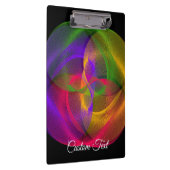 Vibrant Glossy Finish Geometric Clipboard Klemmbrett (Rechts)