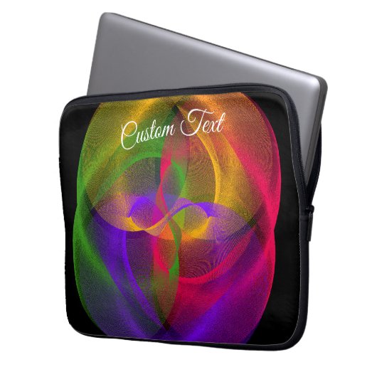 Vibrant Glossy Finish Geometric Laptop Case (Vorderseite Links)