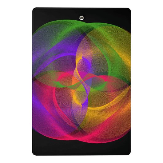 Vibrant Glossy Finish Geometric Mini Clipboard Klemmbrett (Rückseite)