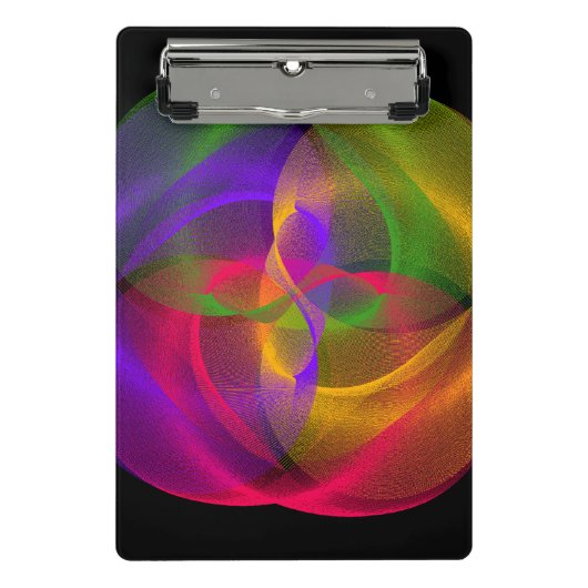 Vibrant Glossy Finish Geometric Mini Clipboard Klemmbrett (Vorderseite)