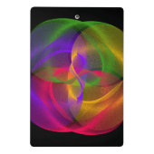 Vibrant Glossy Finish Geometric Mini Clipboard Klemmbrett (Rückseite)