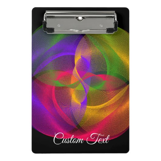 Vibrant Glossy Finish Geometric Mini Clipboard Klemmbrett (Vorderseite)
