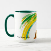 Vibrant Golden Coins St. Patty's Heart Tasse (Links)