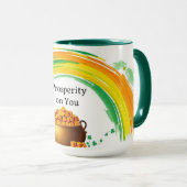 Vibrant Golden Coins St. Patty's Heart Tasse (VorderseiteRechts)