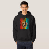 Vibrant Golden Retriever Retro Design Hoodie (Vorne ganz)