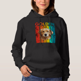 Vibrant Golden Retriever Retro Design Hoodie