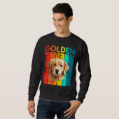 Vibrant Golden Retriever Retro Design Sweatshirt (Vorne ganz)