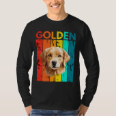 Vibrant Golden Retriever Retro Design T-Shirt (Vorderseite)