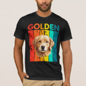 Vibrant Golden Retriever Retro Design T-Shirt (Vorderseite)
