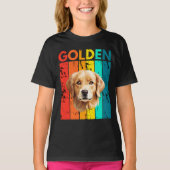 Vibrant Golden Retriever Retro Design T-Shirt (Vorderseite)