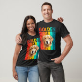 Vibrant Golden Retriever Retro Design T-Shirt (Unisex)