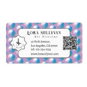 Vibrant gradient circles Geometric Modern Blue. (Vorne)