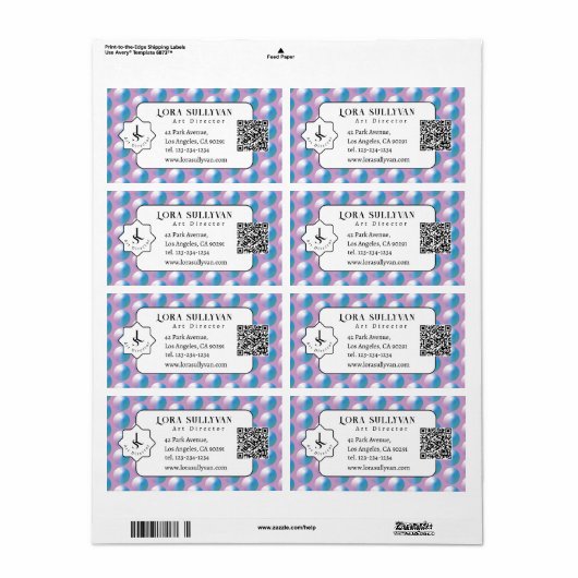 Vibrant gradient circles Geometric Modern Blue. (Vorne)