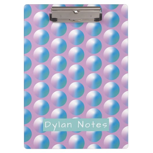 Vibrant gradient circles Geometric Modern Blue. Klemmbrett (Vorderseite)