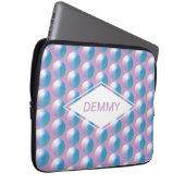 Vibrant gradient circles Geometric Modern Blue. Laptopschutzhülle (Vorne Rechts)