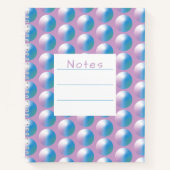 Vibrant gradient circles Geometric Modern Blue. Notizblock (Vorderseite)