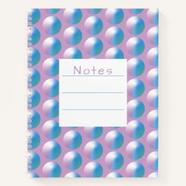 Vibrant gradient circles Geometric Modern Blue. Notizblock