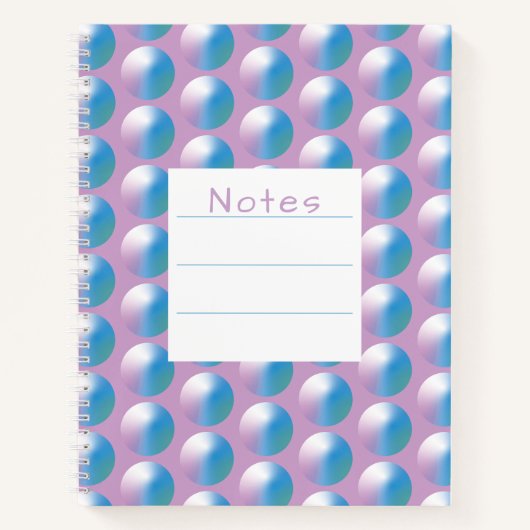 Vibrant gradient circles Geometric Modern Blue. Notizblock (Vorderseite)