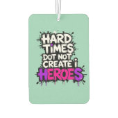 Vibrant Gradient Typographical Create Heroes Autolufterfrischer (Rückseite)