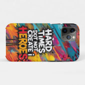 Vibrant Gradient Typographical Create Heroes Case-Mate iPhone Hülle (Rückseite (Horizontal))