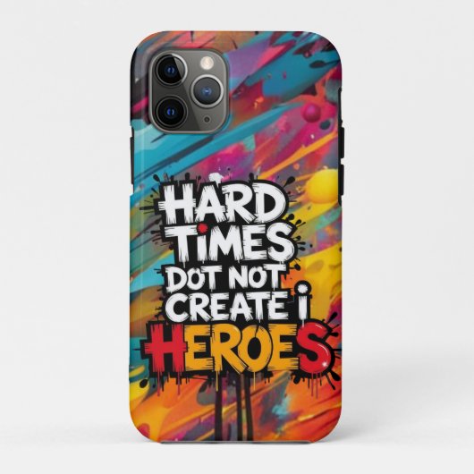 Vibrant Gradient Typographical Create Heroes Case-Mate iPhone Hülle (Rückseite)