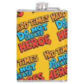 Vibrant Gradient Typographical Create Heroes Flachmann (Rückseite)