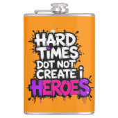 Vibrant Gradient Typographical Create Heroes Flachmann (Vorderseite)