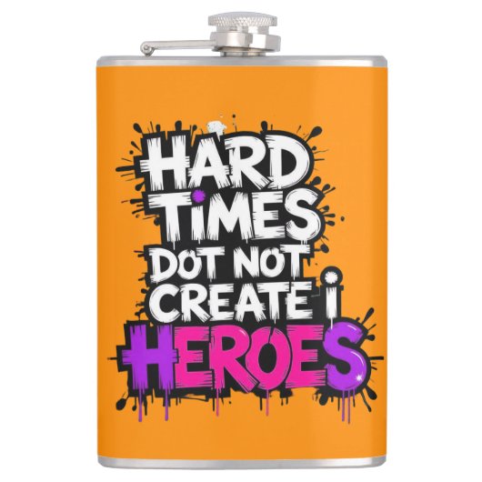 Vibrant Gradient Typographical Create Heroes  Flachmann (Vorderseite)