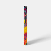 Vibrant Gradient Typographical Create Heroes iPhone Hülle (Linke Seite)