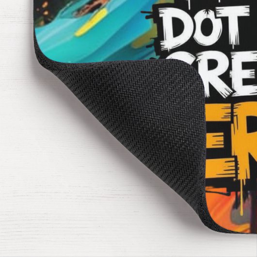 Vibrant Gradient Typographical Create Heroes Mousepad (Ecke)