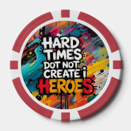Vibrant Gradient Typographical Create Heroes Pokerchips
