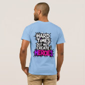 Vibrant Gradient Typographical Create Heroes T-Shirt (Schwarz voll)