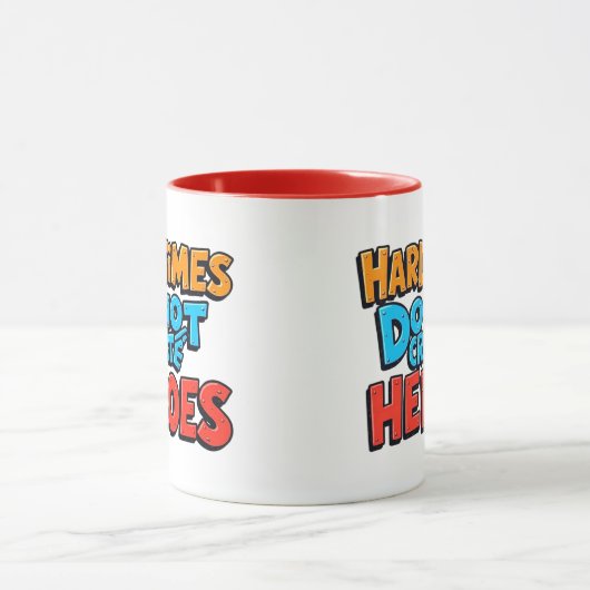 Vibrant Gradient Typographical Create Heroes Tasse (Zentrum)