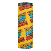 Vibrant Gradient Typographical Create Heroes Thermosbecher (Rückseite)