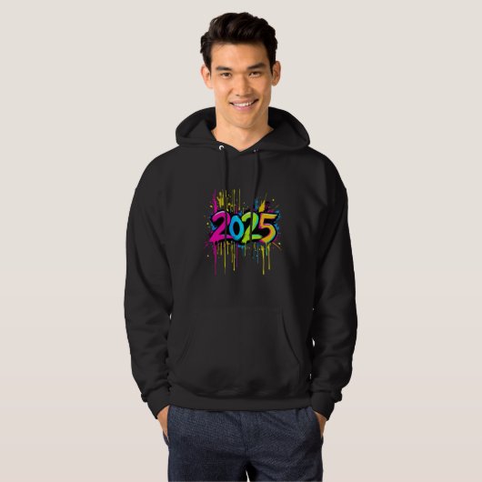 Vibrant Graffiti 2025 Splash Art Hoodie (Vorne ganz)