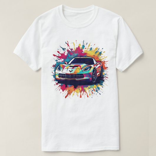 Vibrant Graffiti Sports Car Men's T-Shirt (Design vorne)