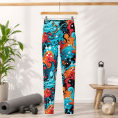 Vibrant Graphic Graffiti Inspiriert Leggings