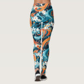 Vibrant Graphic Graffiti Inspiriert Leggings (Rückseite)
