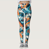 Vibrant Graphic Graffiti Inspiriert Leggings (Vorderseite)