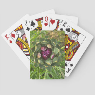 Vibrant Green and Purple Tuscan Artichoke Spielkarten