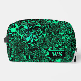 Vibrant Green Monogram Toiletry Bag Waschbeutel